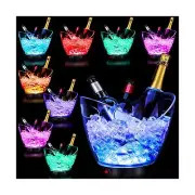 Umigy 8 Pcs LED Ice Buckets 5L Clear Plastic Ice Bucket Large Capacity Light ...