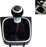 Fouedy 6 Speed Black Suede Leather Gear Shift knob Complete Gaiter Boot for V-olkswa-gen -VW Golf 5 6 MK5 MK6 R32 GTI 2004 2005 2006 2007 2008 09