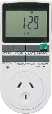 Indoor Digital Electrical Outlet Timer Plug with Countdown Delay On/Off Switch,
