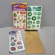 Lot Christmas Stickers Seals Scratch 'N Sniff 4 Packs