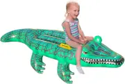Alligator Pool Float,Long Floating Animal Pool Bed | Inflatable Crocodile All...