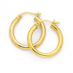 9ct Gold 2.5x15mm Polished Hoop Earrings
