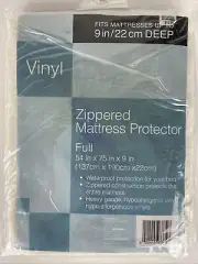 Full Size Hypoallergenic Vinyl Zippered Mattress Protector - Bed Bath & Beyond