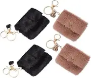 [WESIEVYA] Cute Small Coin Purse Keychain Mini Wallet for Women Wristlet Keychain Accessory with Coin Holder for Girls