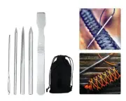 Survival Paracord Bracelet Wristband Knitting Stitching Sewing Needle Kit Set