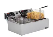 Anvil Deep Fryer Double Pan - Commercial Benchtop Deep Fryers (ICE-FFA0002) - FFA0002-ICE
