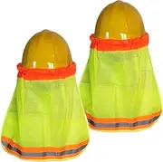 [Generic] Helmet Visors, Sun Protection Brims, Hard Hat Shade, Neck Sun Cover, Full Brim Protection, Uv Blocking Fabric, 48x31cm/18.9x12.2 Inches, for Construction Sites