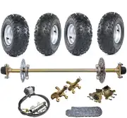 740mm Go Kart Rear Axle Kit 6" Wheels Sprocket Spindle Hub Buggy ATV Quad BIKE