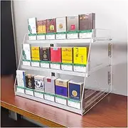 [CARLLEE] Cigarette Display Rack, Automatic Cigarette Pusher, Wall Mounted Cigarette Rack, Acrylic Transparent Retail Case for Convenience Stores(62x29x30cm)