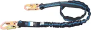 6 FT Safety Harness Lanyard with Double Heavy Duty Snap Hook, Single leg Abrasion Resistant Internal Shock Absorbing Fall Protection Lanyard, Construction Arborist Roofer, OSHA/ANSI Rated