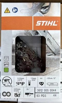 STIHL 3612 005 0044 PICCO DURO CARBIDE 3/8”P 1.3mm .050” 44 12” Chain 63PD3 44