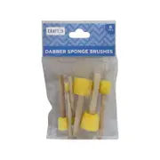 Crafted Dabbing Paint Brushes - 6 Pack