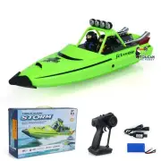 RTR RC Racing Boat Jet Ship Toy High Speed Boat Model Light Transmitter Battery