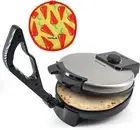 10-Inch Non-Stick Roti Maker with Free Warmer & Removable Handle - 1200W