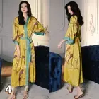 Women Japanese Kimono Coat Long Bathrobe Top Loose Yukata Outwear Floral Print