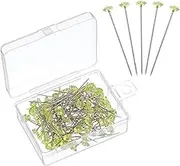 sourcing map 100pcs Bouquet Pins, 1.5 Inch Corsage Pins Flower Straight Head for Wedding Sewing Decoration DIY Craft, Yellow