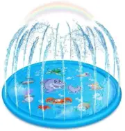 Upgraded Sprinkler for Kids, Sprinkler Pad & Splash Play Mat, Splash Pad, 170cm