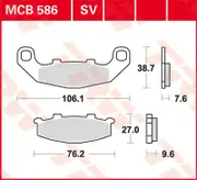 TRW Lucas Sintered lining MCB586SV