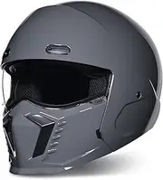 Retro Motorcycle Full Face Helmet Scorpion Half Helmet Removable Chin Crash Helmet,Can Be Full Face Helmet Half Helmet,DOT/ECE Certified Motorcycle Riding Personality Helmet