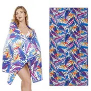 Linenova Sand Free Double Sided Bird Of Paradise Printed Beach Towel