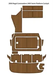 2006 Regal Commodore 2665 Swim Platform Cockpit Pad Boat EVA Foam Teak Floor