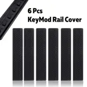 6PCS KeyMod Picatinny Rail Covers Textured Soft Rubber Panel Kit Non-slip 6.25"