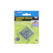 Zenith 38mm Zinc Plated Corner Brace Bracket - 4 Pack