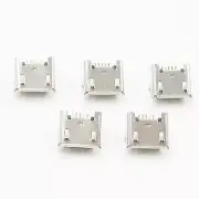 50Pcs Micro USB Type B Female Socket 4 Vertical Legs fixed Solder Connectors