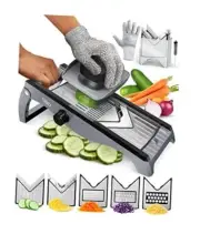 7-in-1 Stainless Steel Mandoline Slicer for Kitchen, Vegetable Slicer, Veggie