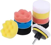25Pcs Car Buffing and Polishing Pad Kit Waffle Polishing Pads for Waxing Sealing and Sanding Includes Buffer and Drill Adapter for Efficient Car Detailing