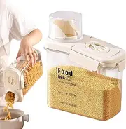 MLKLDOU Cereal Containers Storage Food Storage Containers Handle Storage Box with Pouring Spout Measuring Cup for Dry Food Rice Cereal Flour Oatmeal Detergent Plastic Dispenser (1600ML)