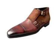 MASSIMO EMPORIO DOUBLE MONK STRAP ANKLE BOOT SZ 9, RETAIL $435