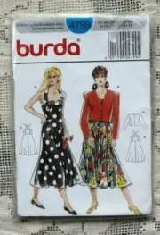 Vintage 1980's Burda Pattern 4799 Sundress and Jacket Unopened