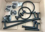 10pcs Matte Black Bathroom Hardware Accessories Bath Towel Bar Set Towel Racks