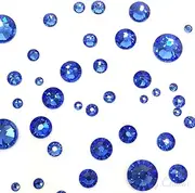 Sapphire (206) Blue 144 pcs Swarovski 2058/2088 Crystal Flatbacks Blue Rhinestones Nail Art Mixed with Sizes ss5 ss7 ss9 ss12 ss16 ss20 ss30