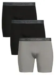 Calvin Klein 3-Pack Logo Boxer Briefs Small Grey Navy Black