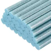 30pcs Mini Hot Glue Gun Sticks 4" x 0.43" for Glue Gun, Glitter Sky Blue