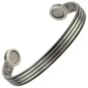 Super Strong MAGNETIC Bracelet/Bangle Copper with Pewter Finish DESIGN 6 Magn...