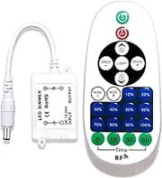 Remote Controller for Single Color LED Strip Lights, DC 12-24V Dimming Control with Dynamic Effect Mode for LED Ribbon, Adjust Brightness Suitable for Room, Home, Cabinet, LED Strip Lights, Neon Signs
