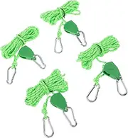 MOBUTOFU High Visibility Guyline Rope with Tensioner Windproof Camping Rope Spring Ratchet Pulley for Tent Accessories