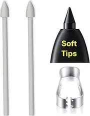 (2*Soft Tips) OEM Tab S9/S10 Pen Tips,Nibs Replacement for Samsung Galaxy Tab S9 FE/S9/S10FE/S10 Pen Tablet All Verison Stylus S Pen Replacement Tips/Nibs+Tweezers (2*Soft Tips-White)