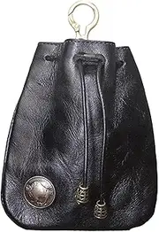 [ノーブランド品] Cowhide Wallet - Retro Storage Bag, Small Leather Pouch, Coin Organizer Pouch | Drawstring Small Leather Coin Pouch, Mens Leather Coin Purse Pouch, Small Pouch for Men & Women, 4 x 1 x 5 Inches,