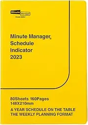 High Tide 2023 (Starting December 2022) Minute Manager Yellow (A5 Left Weekly) Weekly Notebook