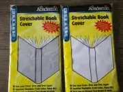 (2) Stretchable Fabric Book Covers for Textbooks. Use over & over. Machine Wash.