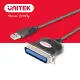 【樂天限定_滿499免運】UNITEK USB轉CN36-1284並口印表機傳輸線(Y-120)
