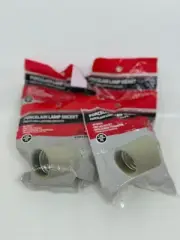 Porcelain Lamp Socket 60W One Leg Hickey With Screw Terminals Hillman Pack Of 4