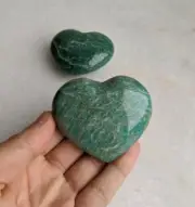 Amazonite Heart Natural x 1 (Medium - 60x50mm)
