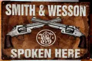 FUN TIN SIGNS Replica Vintage Metal Sign 12x8 Inch SMITH & WESSON Lot #106
