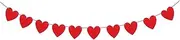 Bunting Flags 3 Meters Hanging Decor Red Love Heart Bunting Banners Garland Wedding Valentines Day Birthday Bridal Shower Marriage Proposal Bunting