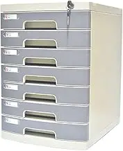 VUCICA Desktop File Cabinet, 7-Layers Drawer Cabinet, with Lock and Blank Label, Information Cabinet, File Classification Management and Storage (Color : B1)